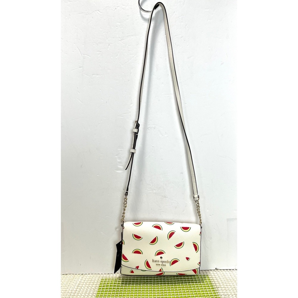 Kate Spade Staci Small Flap Crossbody Watermelon Cream Multi KB557 NEW